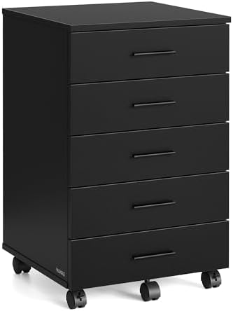 VASAGLE File Cabinet, Mobile Pedestal Filing Cabinet with Wheels by VASAGLEbySONGMICSHOME