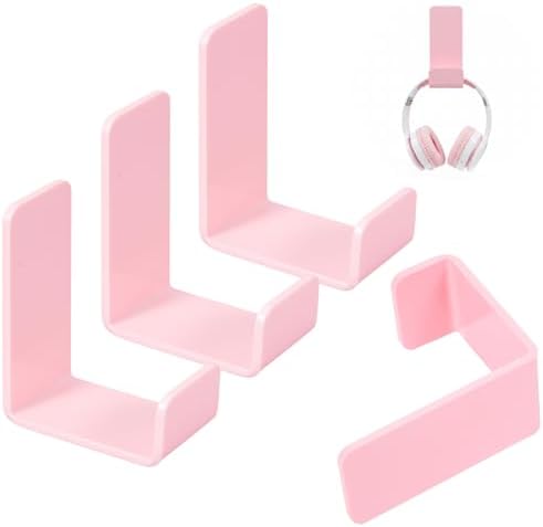 Weewooday 4 Pieces Headphone Hanger Headset Stand Holder, Pink by Weewooday