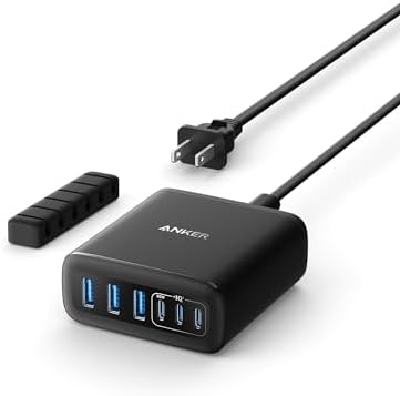 Anker Desktop Charger, Fast Charging USB C Charger with 112W Max 6-Port by Anker
