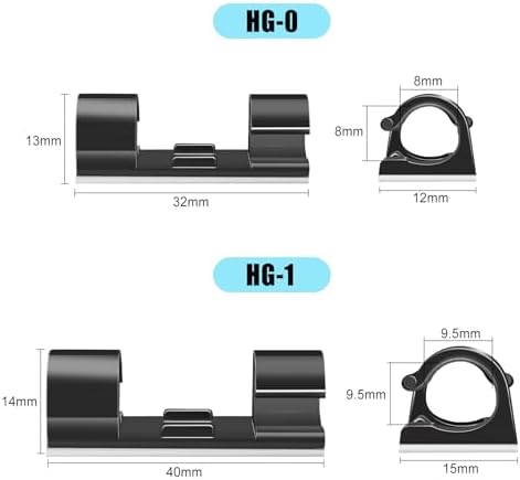 XHF 50pcs Medium Self Adhesive Cable Clips Black,Wire Clips Cable Management Wire Organizer Cord Holder for Under Desk, Car, Wall, TV PC Ethernet Cable - Image 3