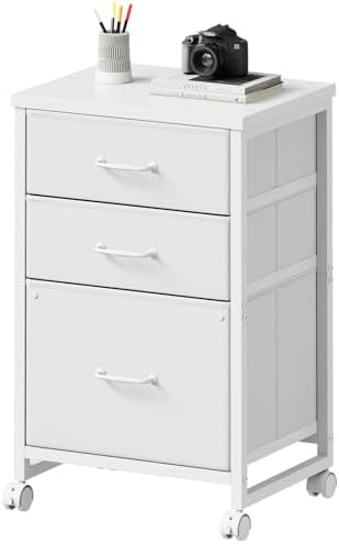 Maihail 3 Drawer File Cabinet on Wheels Fits A4 Size for Home Office by Maihail