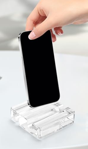 Transparent Acrylic Tablet Stand, Portable Phone Holder for Desk Use - Image 6