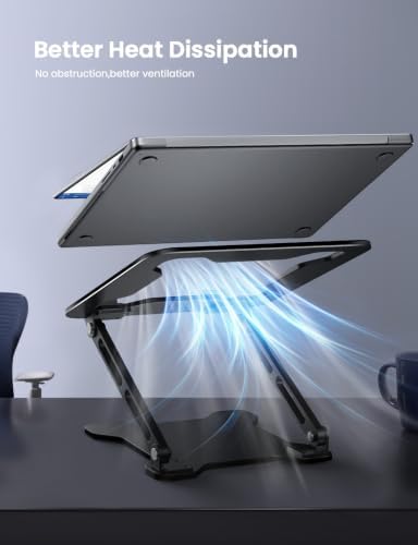Adjustable Laptop Stand for Desk, Portable Airflow Laptop Riser Holder - Image 4