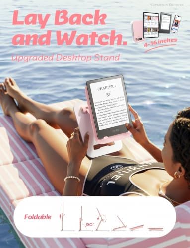 LISEN for iPad Stand Adjustable Tablet Holder Desk, iPad Accessories Pink - Image 3