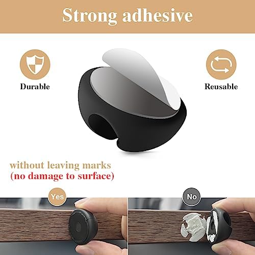 16pcs Cord Organizer for Nightstand Phone Charger Cables (Black) - Image 3