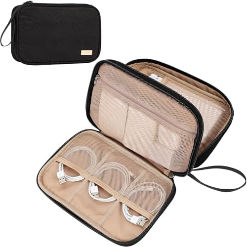 NISHEL Electronics Travel Organizer Cord Case, Charger Cable Tech Bag by NISHEL