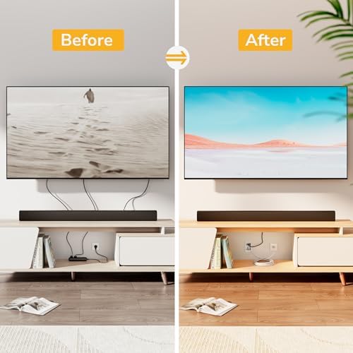Mount-It In-Wall TV Cable Management Kit, USB-C, Dual Outlet, Cord Hider - Image 3