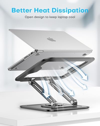 Adjustable Laptop Stand, Computer Stand with 360 Rotating Base - Image 5