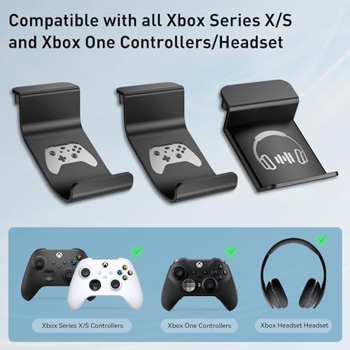 Controller Holder Detachable for Xbox Series X - 2 Controller Holders and 1 Headphone Stand for Xbox Series X Gamers - Image 2
