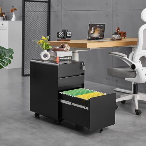 3 Drawer Mobile Filing Cabinets for Home Office - Image 2