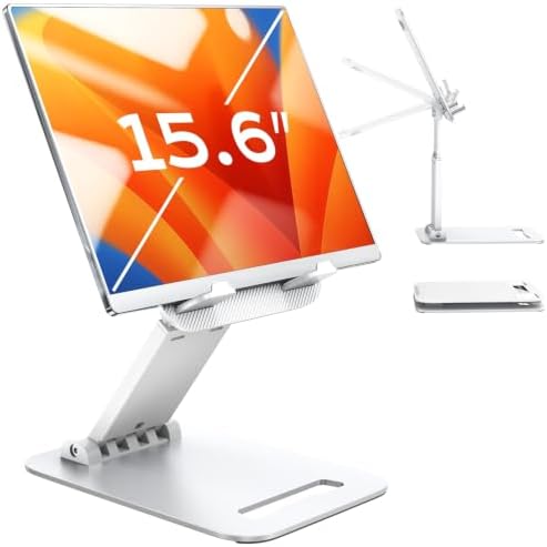 LISEN for iPad Stand Adjustable Tablet Holder Desk, iPad Accessories White by Lisen