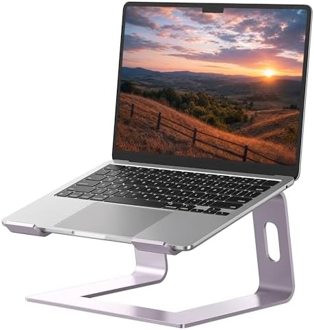 SOUNDANCE Laptop Stand, Aluminum Ergonomic Desk Riser, 10-15.6", Purple by Soundance