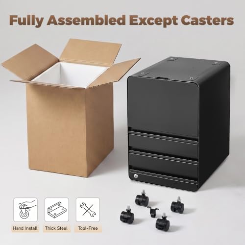 Lockable 3 Drawer File Cabinets for Home Office - Image 4