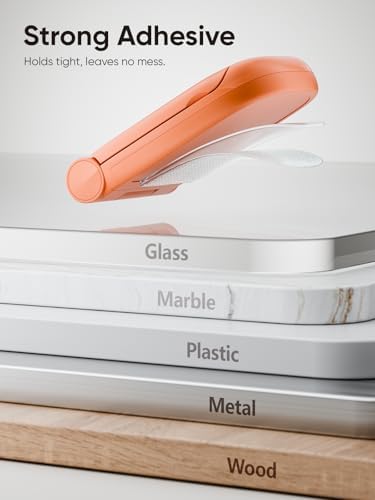 MAMUVIMO Headphone Stand, Headset Stand Foldable ＆ Sticky, Headphone Holder Hook Mount with Non-Slip Silicone, Adhesive Earphone Desk Hanger Clip Space-Saving for Airpods Max, All Earphones- Orange - Image 3