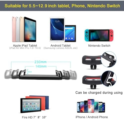 Tablet Floor Stand with 6LB Weight, Overhead Bed phone Stand Angle Height Adjustable Arm Stretchable Stand Holder, Compatible with iPhone iPad Mini Air Pro, Galaxy Tab, Kindle, E-Readers,all Phones - Image 3