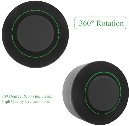 Remote Control Holder, 360°Spinning PU Leather Desk TV Remote Caddy,Desk Storage Box Room Accessories for Controller, Media,Mail,Calculator, Mobile Phone,Pencil(1B-Lichee Black) - Image 4
