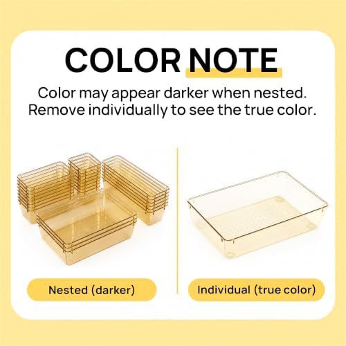 Vtopmart 25 Pack Plastic Drawer Organizers with Anti-slip Rubber Pads - Image 6