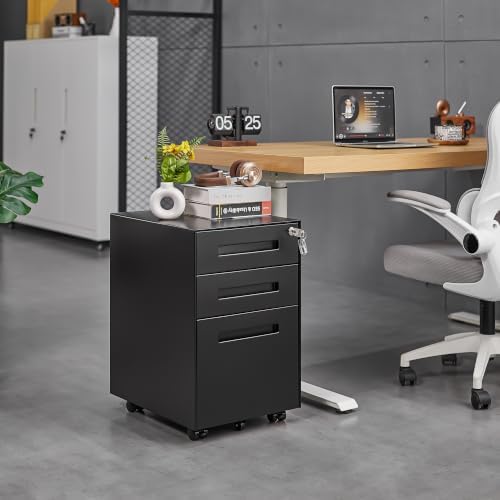 Fully Assembled Home Office File Cabinet with Lock - Image 2