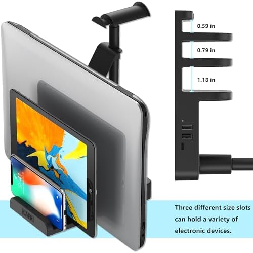 KAFRI Headphone and Controller Stand with USB A&C Charger, Desk Gaming Accessories Headset Holder with USB Charging Port and 2 AC Outlets, Switch/Phone Storage Organizer, Gamer Gift for Men Boyfriend - Image 6