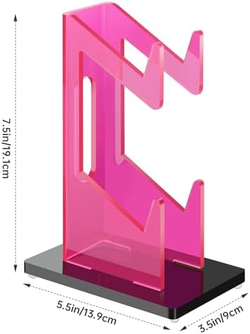 NiHome Rose Pink Acrylic 2-Tier Universal Game Controller Headset Holder Stand for PS5 Xbox ONE Switch Colorful Controller Stand Gaming Accessories Anti-Slip Stable Acrylic Clear Headphone Holder - Image 6