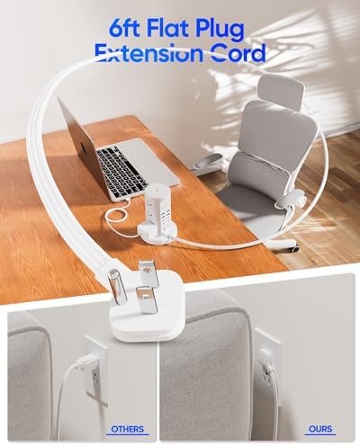 Power Strip Tower, kakyanill Charging Station 9 AC Outlets 8 USB Ports - Image 6