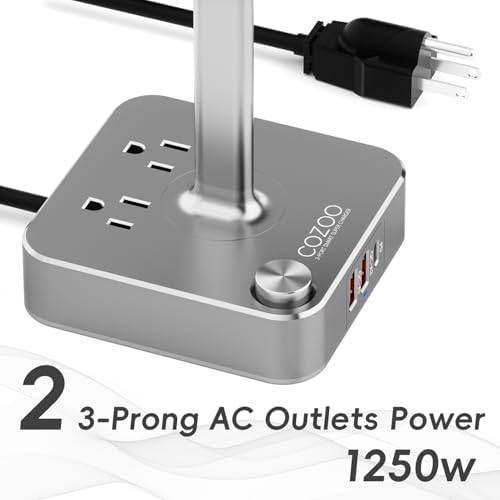 Headphone Stand with Charger, USB C, Gifts for Gamers Men, Gray - Image 5
