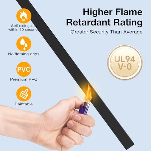 Delamu 56.7in Cord Hider, Cord Covers for Mini Wire on Wall, Paintable Cable Hider Wire Covers for Cords, Self-Adhesive Cable Cover Management, Easy Set-up Wires Hiders for TV, W0.55 H0.4in, Black - Image 5