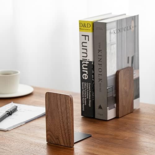 muso wood Walnut Book Ends for Shelves, 1 Pair - Image 2