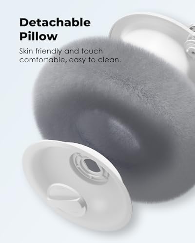 Viozon Tablet Stand with Pillow, Compatible with 4.7"-13" Phone/Tablet, iPad, iPhone, Samsung, Google, Kindle, 360°Adjustable Phone Holder for Bed with Soft Plush Fabric, and Detachable Bowl, Grey - Image 6