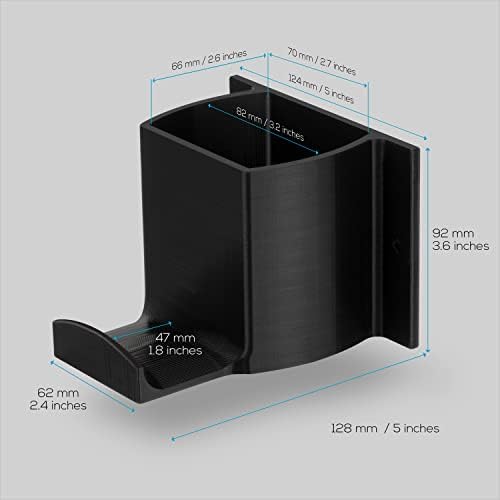 BRAINWAVZ Elephant Headphone & TV Remote Control Wall Mount Holder/Phone, Accessories Storage Organiser, Universal Headset Hanger, Adhesive & Screw In, More - Image 7