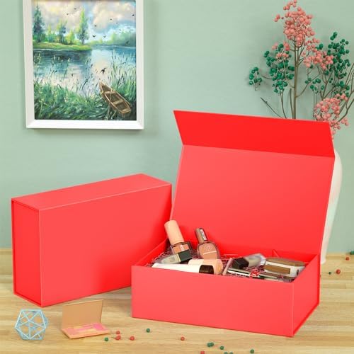 Red Gift Box, 12x6x4'' Gift Boxes with Lids for Presents - Image 6