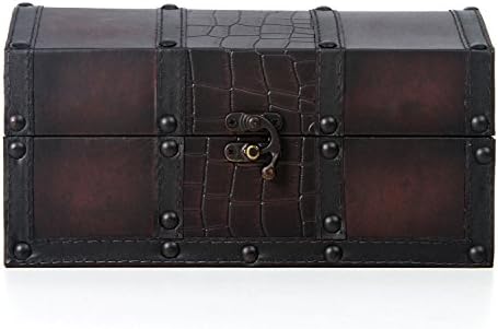 Hosley Decorative Wooden Storage Box with Leather Clasp 9 Inch Long. Ideal Gift for Wedding Special Occasion Study Home Den Dorm Spa Aromatherapy Settings Memories O4 by HOSLEY