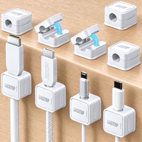 9 Pack Cord Organizer Magnetic Cable Clips Adhesive Wire Management 1s Lock by Costop