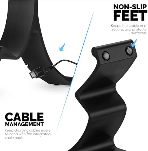BRAINWAVZ Desktop Game Controller & Headphone Stand Hanger - Stylish, Minimalist Wave Design for PS5, Xbox, Switch, PC & Retro Gamepads (UGDS14) - Image 6