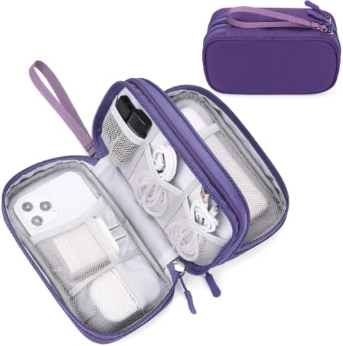 FYY Electronic Organizer, Travel Tech Pouch Bag, Cable Organizer Purple by FYY