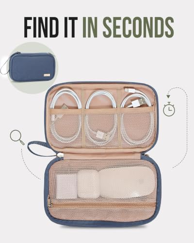 NISHEL Electronics Travel Organizer Cord Case, Charger Cable Tech Bag - Image 4