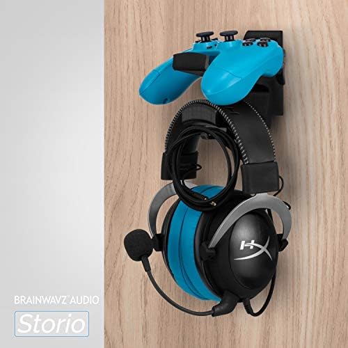 The STORIO - Gamepad Controller & Headphone Hanger Holder Stand - Designed for XBOX ONE, PS4, PS3, PS5, Dualshock, Switch, PC, Steelseries, Steam & More, Black by Brainwavz - Image 4