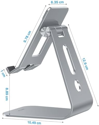 OMOTON T2 Tablet Stand for Desk, Aluminum Holder for iPad Pro/Air,Grey - Image 5