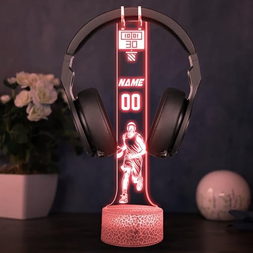 Custom LED Headphone Stand with Name Design, Gifts for Men Boyfriend, Custom Gamertag Light Sign Headset Holder, Custom Headset Stand with 16 Color Lights, Gamer LED Sign, Gift for Gamers - Image 5