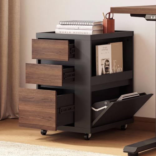 Mobile File Cabinet Under Desk with 3 Drawer, Office Storage Cabinet by ModernMate