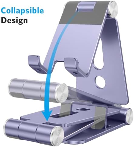 OMOTON Foldable Cell Phone Stand, C4 Portable Aluminum Phone Holder - Image 3