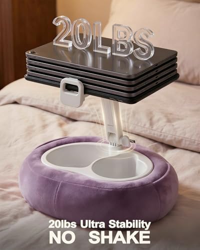 Miledi Tablet Pillow Stand for Bed with 360° Rotating Holder, Purple - Image 6