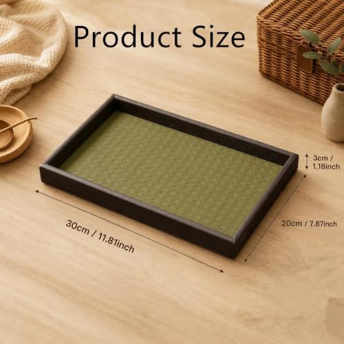 Nightstand Tray Wooden Valet Desk Tray Bedside Valet Catch All Tray - Image 2
