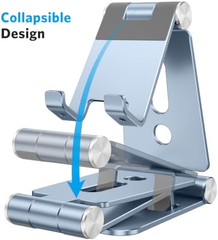 OMOTON Foldable Cell Phone Stand, C4 Portable Aluminum Phone Holder - Image 3