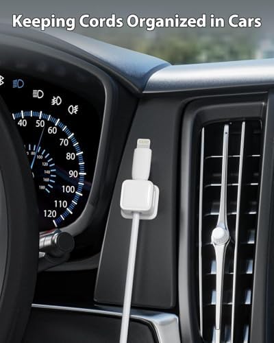 9 Pack Cord Organizer Magnetic Cable Clips Adhesive Wire Management 1s Lock - Image 3