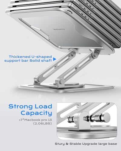 Adjustable Laptop Stand, Computer Stand with 360 Rotating Base - Image 5