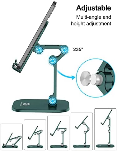 Phone Stand for Desk, Foldable Cell Phone Stand Holder, Green - Image 2