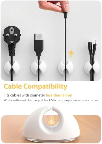 6pcs Cord Holder, Self-Adhesive Cable Clips for Phone Chargers - Image 2
