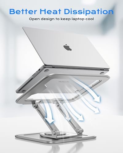 Adjustable Laptop Stand, Computer Stand with 360 Rotating Base - Image 4