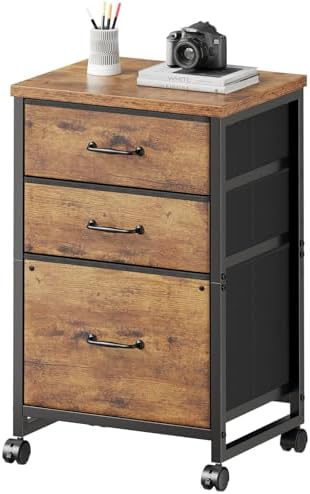 Maihail 3 Drawer File Cabinet on Wheels Fits A4 Size for Home Office by Maihail
